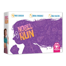 Nobel Run Juego de Mesa - Juego de Deckbuilding Estratégico y Científico con Temática de Investigación, Juego Familiar para 1 a 4 Jugadores (A Partir de 10 Años)