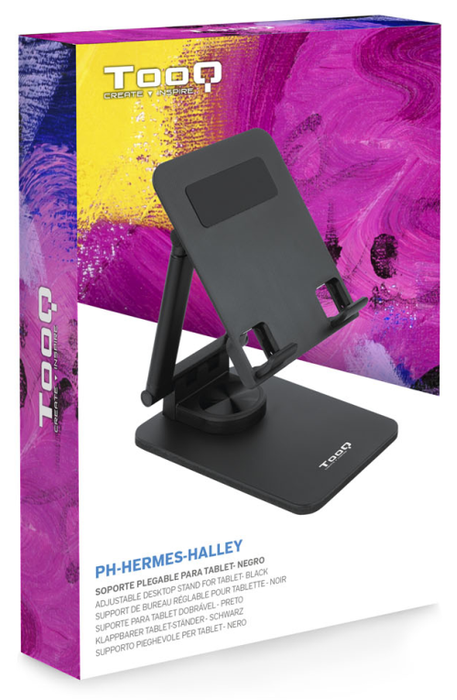 Tooq Soporte de Sobremesa Ajustable para Tablet hasta 12.9 Pulgadas Negro