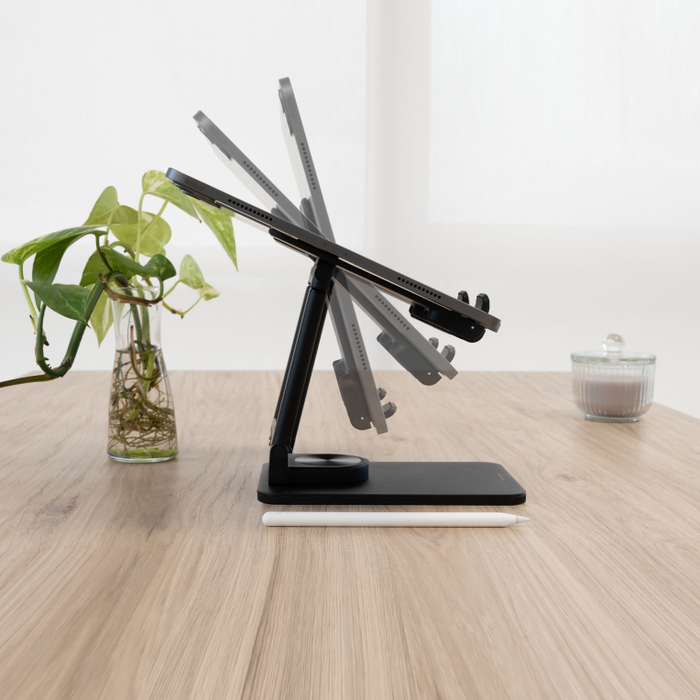 Tooq Soporte de Sobremesa Ajustable para Tablet hasta 12.9 Pulgadas Negro