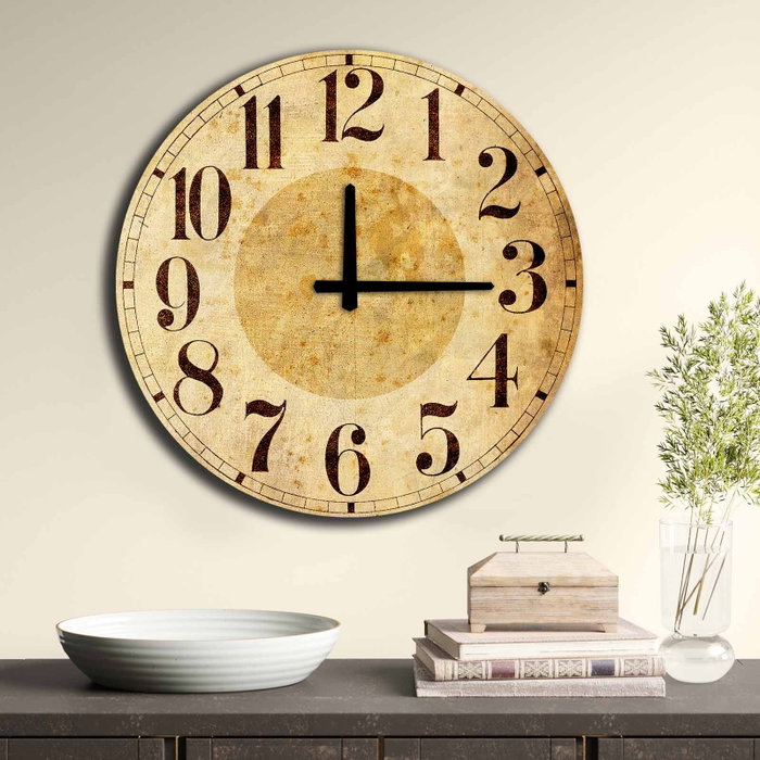Wallity Reloj Decorativo MDF 5050MS-045 de 50 cm para Salón o Dormitorio