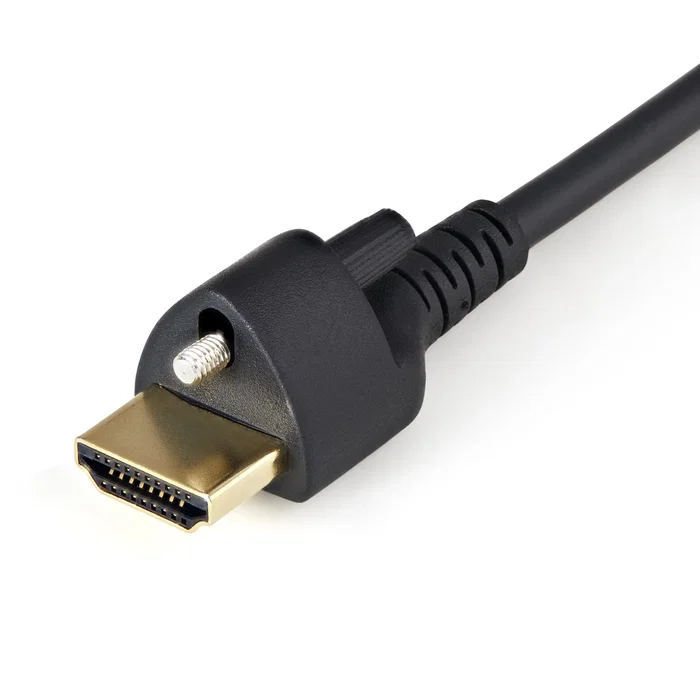 StarTech.com Cable HDMI HDMM2MLS 2m con Tornillos de Fijación, HDR, 4K 60Hz, Alta Velocidad, Ethernet, HDMI 2.0, Compatible con HDR, 18Gbps, Negro