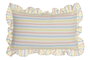 DKD Home Decor Cojín Algodón 50x30 Multicolor con Volantes y Rayas (Pack de 2)