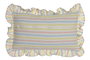 DKD Home Decor Cojín Algodón 50x30 Multicolor con Volantes y Rayas (Pack de 2)