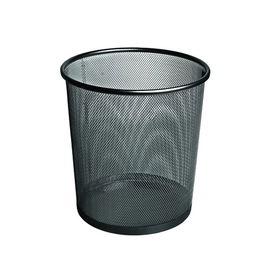 Papelera Metalica Forofis Malla Redonda Negra