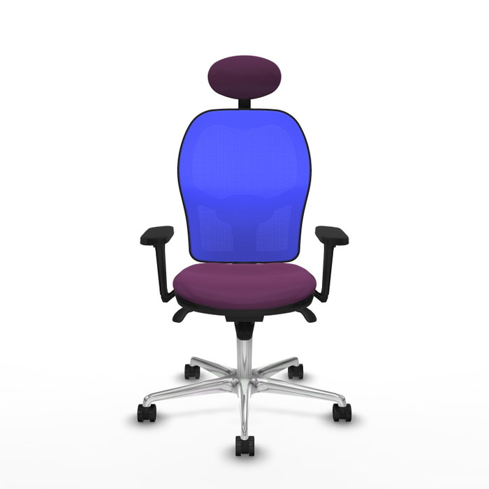 PIQUERAS Y CRESPO Silla de oficina Jorquera con mecanismo Sincro, Morado y Azul