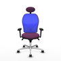PIQUERAS Y CRESPO Silla de oficina Jorquera con mecanismo Sincro, Morado y Azul