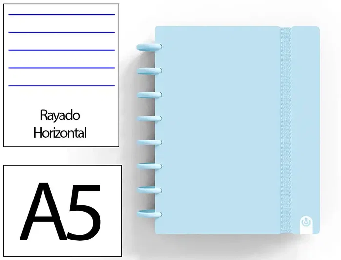 Carchivo Cuaderno Ingeniox Foam A5 80 Hojas Rayado Horizontal Azul Pastel Carchivo Cuaderno Ingeniox Foam A5 80 Hojas Rayado Horizontal Azul Pastel