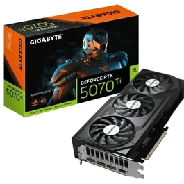 GIGABYTE GeForce RTX 5070 Ti WINDFORCE OC V2 16G Tarjeta Gráfica NVIDIA 16GB GDDR6 256-bit PCI-E 5.0 - GV-N507TWF3OCV2-16GD