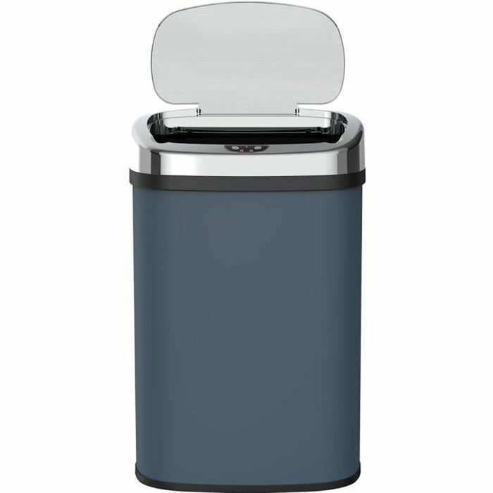 Kitchen Move Cubo de Basura Automático para Cocina 58 L Acero Inoxidable Gris Mate con Reborde