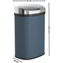 Kitchen Move Cubo de Basura Automático para Cocina 58 L Acero Inoxidable Gris Mate con Reborde