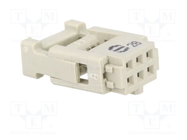 HARTING Conector IDC Hembra de 6 Pines Angular THT
