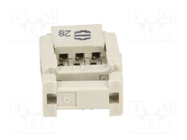 HARTING Conector IDC Hembra de 6 Pines Angular THT