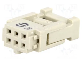 HARTING Conector IDC Hembra de 6 Pines Angular THT