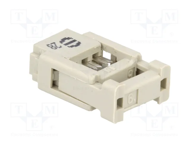 HARTING Conector IDC Hembra de 6 Pines Angular THT