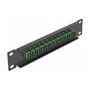DeLOCK Patchpanel de fibra óptica 12 puertos SC Simplex 10 pulg. verde/negro