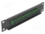 DeLOCK Patchpanel de fibra óptica 10 pulgadas 12 puertos SC Simplex verde 1U negro