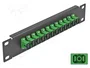 DeLOCK Patchpanel de fibra óptica 10 pulgadas 12 puertos SC Simplex verde 1U negro