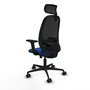PIQUERAS Y CRESPO Silla de oficina Cilanco con mecanismo Sincro/Traslack, Azul y Negro