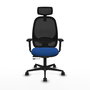PIQUERAS Y CRESPO Silla de oficina Cilanco con mecanismo Sincro/Traslack, Azul y Negro