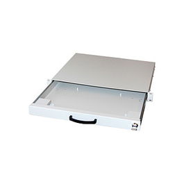 EQUIP 260410 Cajón para Teclado Extraíble y Bloqueable para Rack 1U, 48.3 cm (19"), Gris