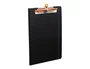 Exacompta Portanotas Exactiva con Tapa Polipropileno Negro con Pinza y Portabolígrafo DIN A4