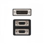 Nanocable Cable Adaptador Bifurcador DVI-I Macho a 2x VGA Hembra (HD15) para 2 Monitores, 20 cm