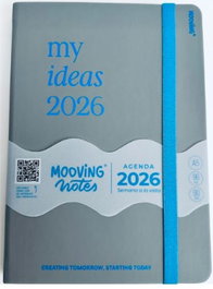 MOOVING Agenda Anual 2026 Mooving Notes Cosida Tapa Extra con Goma 150x210 Surtida