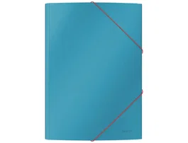 Leitz Carpeta Cosy con 3 Gomas y Solapas, DIN A4 (210x297 mm), Cartón, Color Azul