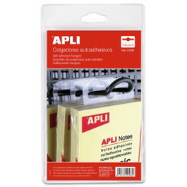 Apli Colgadores Autoadhesivos 34x48mm Transparentes Pack de 100