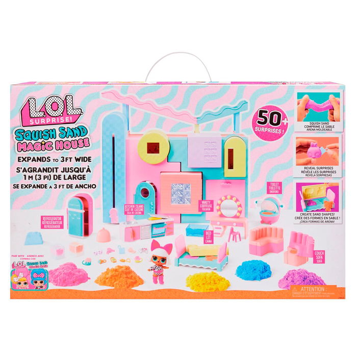 L.O.L. Surprise! LIT593218EUC Casa de Muñecas Squish Sand Arena Mágica Reutilizable para Muñecas de 7.5 cm