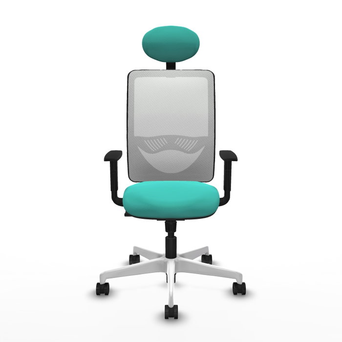 PIQUERAS Y CRESPO Silla de oficina Zulema con mecanismo Sincro, Turquesa y Blanco PIQUERAS Y CRESPO Silla de oficina Zulema con mecanismo Sincro, Turquesa y Blanco