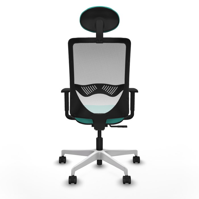 PIQUERAS Y CRESPO Silla de oficina Zulema con mecanismo Sincro, Turquesa y Blanco PIQUERAS Y CRESPO Silla de oficina Zulema con mecanismo Sincro, Turquesa y Blanco