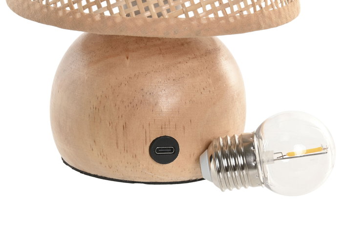 DKD Home Decor Lámpara de Sobremesa LED Marrón