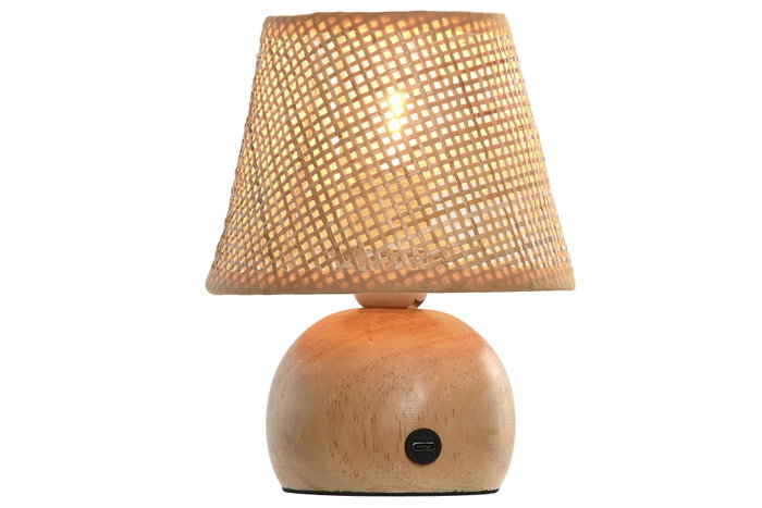DKD Home Decor Lámpara de Sobremesa LED Marrón