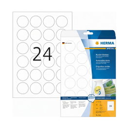 HERMA 5066 Etiquetas A4 Blancas 40 mm Desmontables