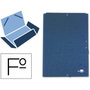 Liderpapel Carpeta de tres solapas con gomas, azul, tamaño folio