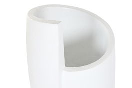 DKD Home Decor Macetero Moderno Blanco Magnesia 33 x 33 x 72 cm