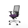 PIQUERAS Y CRESPO Silla de oficina Horna con mecanismo Sincro, Morado y Gris