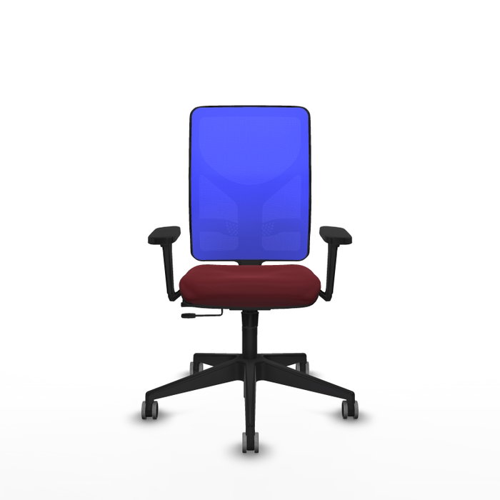 PIQUERAS Y CRESPO Silla de oficina Motilla con mecanismo Sincro/Traslack, Granate y Azul PIQUERAS Y CRESPO Silla de oficina Motilla con mecanismo Sincro/Traslack, Granate y Azul