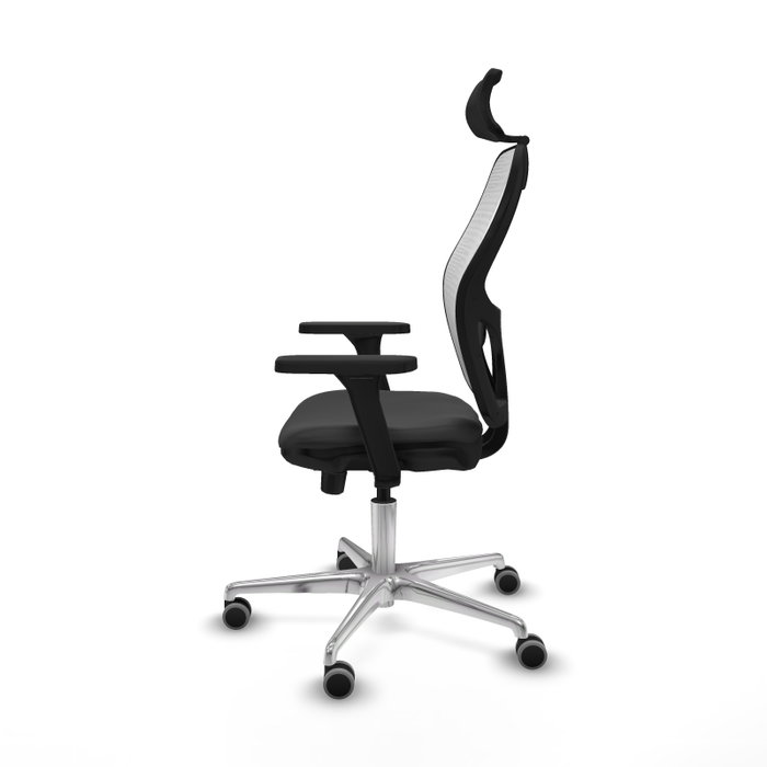 PIQUERAS Y CRESPO Silla de oficina Jorquera con mecanismo Sincro/Traslack, Gris oscuro y Blanco