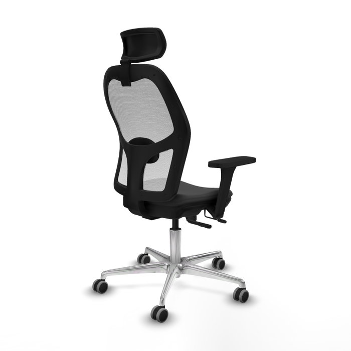 PIQUERAS Y CRESPO Silla de oficina Jorquera con mecanismo Sincro/Traslack, Gris oscuro y Blanco