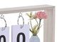 DKD Home Decor Calendario de Escritorio Jarroncito Flor Surtido de 2 Unidades (MDF/Metal) inevitablemente blanco y marrón