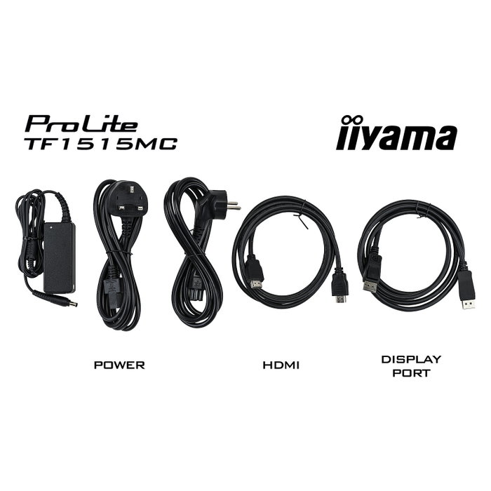 IIYAMA 38.1cm (15 pulgadas) TF1515MC-B2 Monitor Táctil 4:3 LED HDMI DP