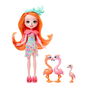 Mattel Enchantimals HRX85 Familia Flamencos Muñeca Florinda Flamingo con Animales