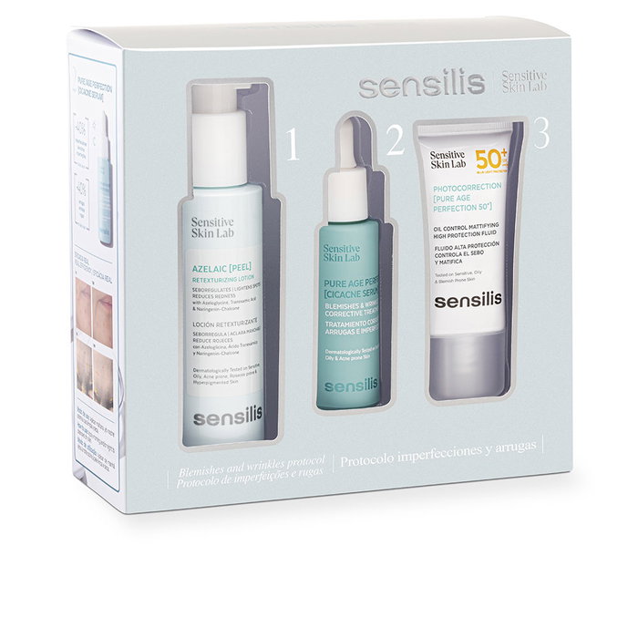 Sensilis PROTOCOLO PURE AGE PERFECT ESTUCHE Set cosmética facial 3 pz Crema SPF50 + Loción + Sérum Sensilis PROTOCOLO PURE AGE PERFECT ESTUCHE Set cosmética facial 3 pz Crema SPF50 + Loción + Sérum