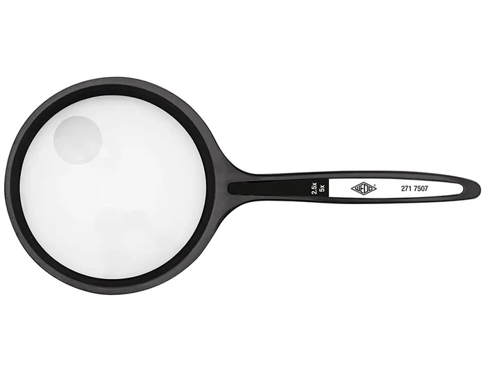 Q-connect Lupa Cristal Bifocal 75 mm Mango Curvo