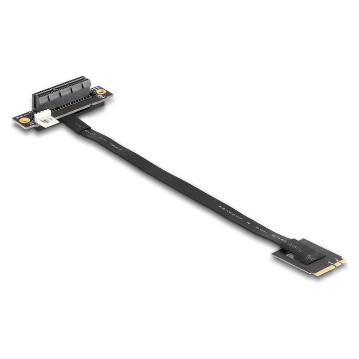 DeLOCK Adaptador M.2 clave A+E a PCIe x4 NVMe en ángulo con cable de 20 cm
