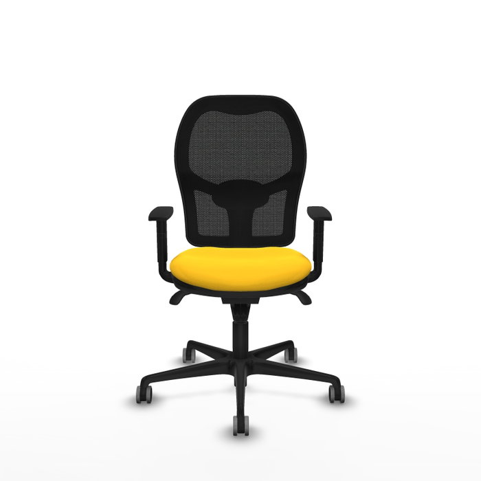PIQUERAS Y CRESPO Silla de oficina Jorquera con mecanismo Sincro, Amarillo y Negro PIQUERAS Y CRESPO Silla de oficina Jorquera con mecanismo Sincro, Amarillo y Negro
