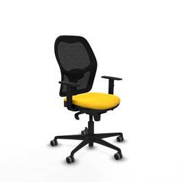 PIQUERAS Y CRESPO Silla de oficina Jorquera con mecanismo Sincro, Amarillo y Negro