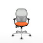 PIQUERAS Y CRESPO Silla de oficina Jorquera Naranja y Blanco